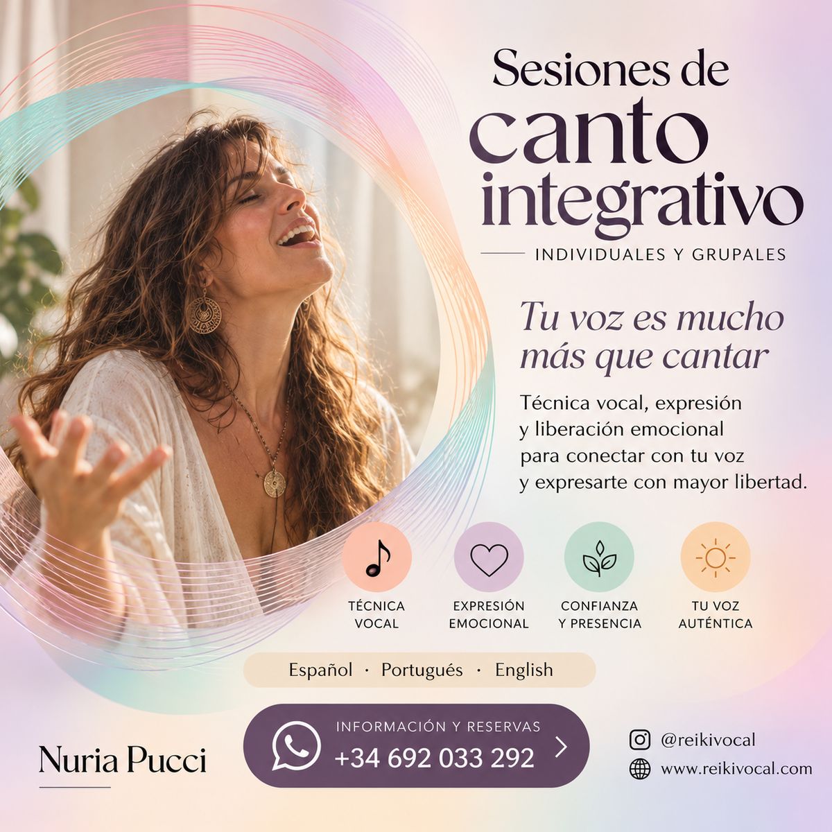 Sesiones de canto integrativo con Nuria Pucci